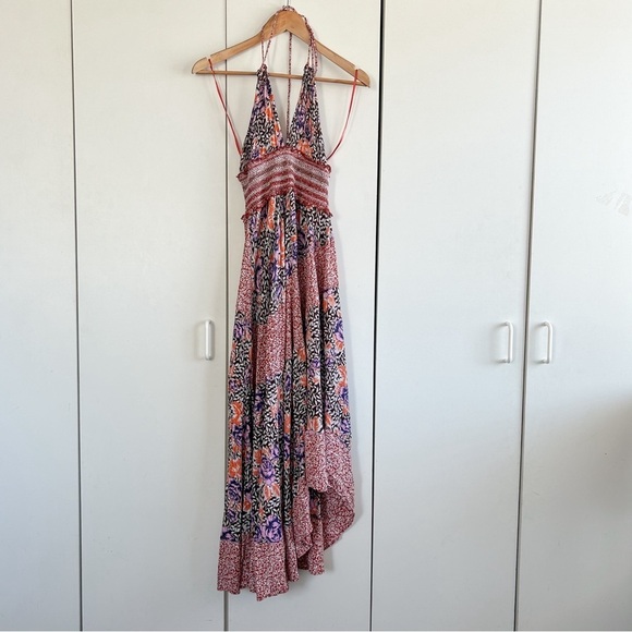 Free People Gabriela Patchwork Printed Halter Slip Dress - Picture 3 of 7